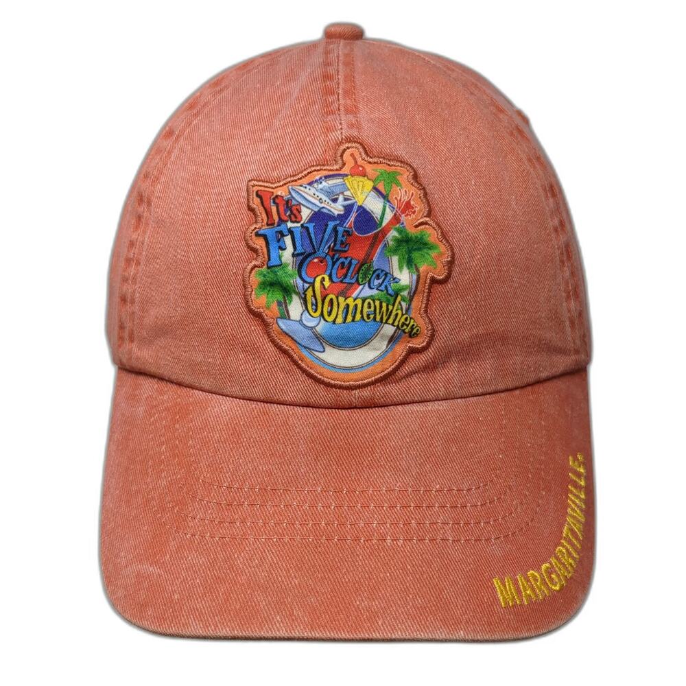 Margaritaville Baseball Cap Orange One Size Five O'Clock Somewhere Las Vegas Hat